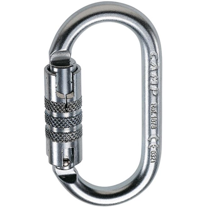 CAMP Oval Pro 2Lock mosquetón de doble movimiento para trabajos en altura
