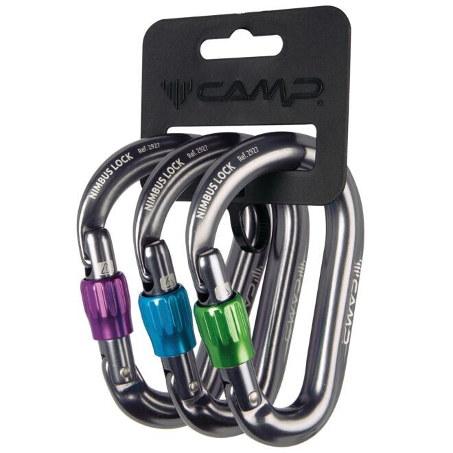 CAMP Set 3 Nimbus Lock 3 pack mosquetones de seguridad escalada