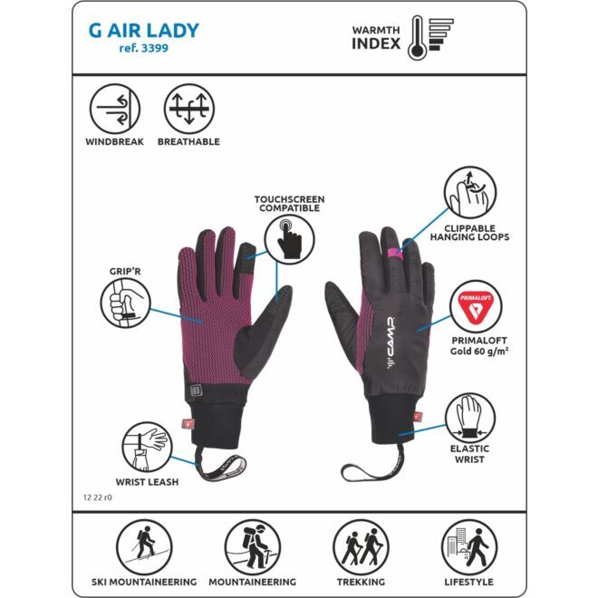CAMP G Air Lady guantes alpinismo mujer