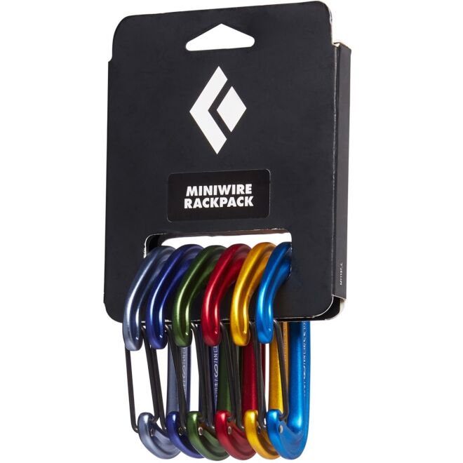 Set di 6 mosquetones Black Diamond Miniwire Rackpack