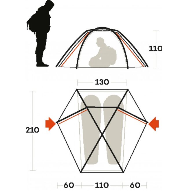 Ferrino Force 2 tienda de trekking