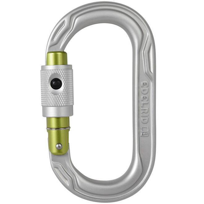 Edelrid Oval Power 2500 Permalock mosquetón de rosca escalada