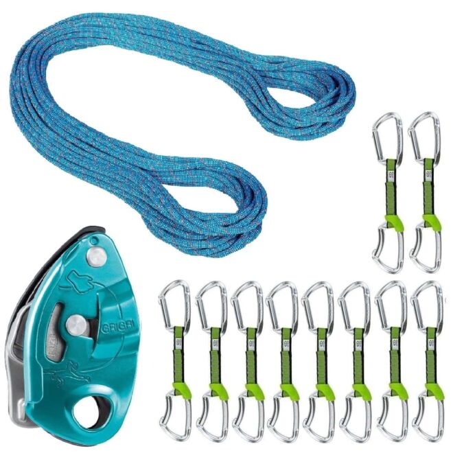 Oliunìd Kit oferta 9.5 Crag Classic Rope Lime NY GriGri