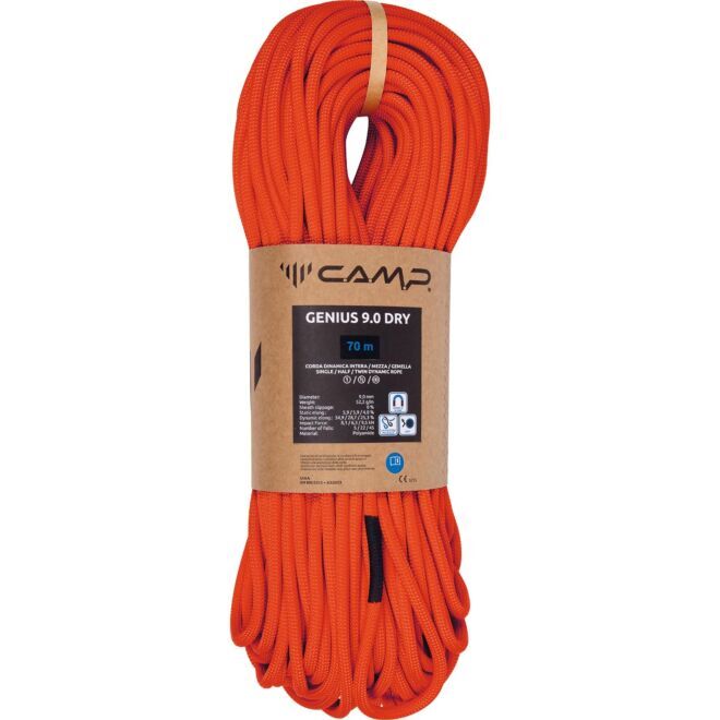 CAMP Genius 9.0 Dry climbing rope
