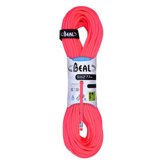 Beal Gully 7.3 mm Unicore Golden Dry media cuerda de escalada