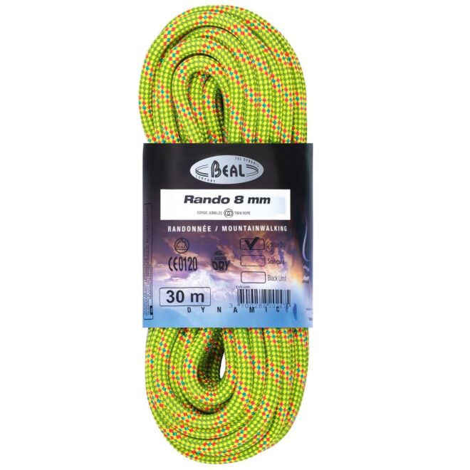 Beal Rando 8 mm Golden Dry cuerda gemela escalada