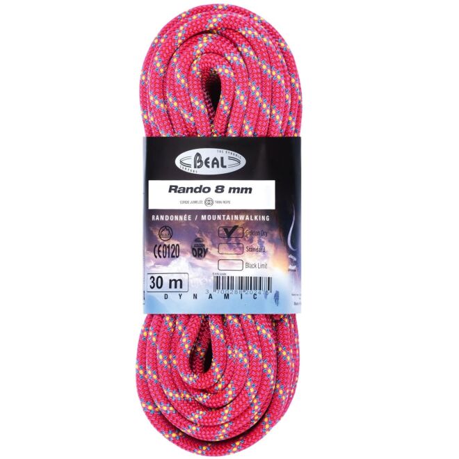 Beal Rando 8 mm Golden Dry cuerda gemela escalada
