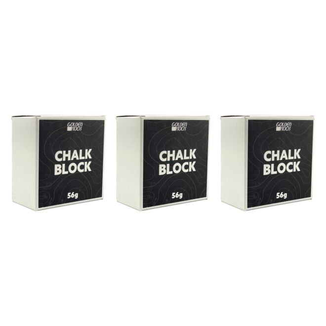 Golden Rock Chalk Block 56 g bloque de magnesita 3-pack