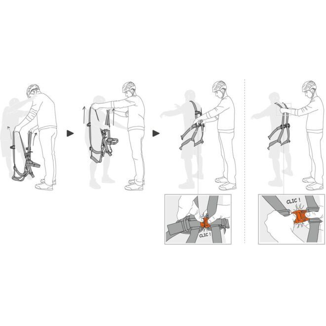 Petzl Swan Easyfit Stainless arnés integral para parques de aventura