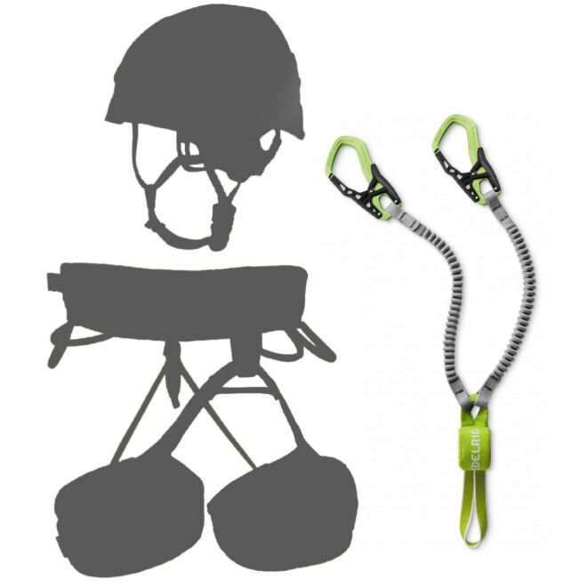 Oliunìd Deal Kit Edelrid Cable Kit VI set Ferrata + casco e imbrago kit via ferrata