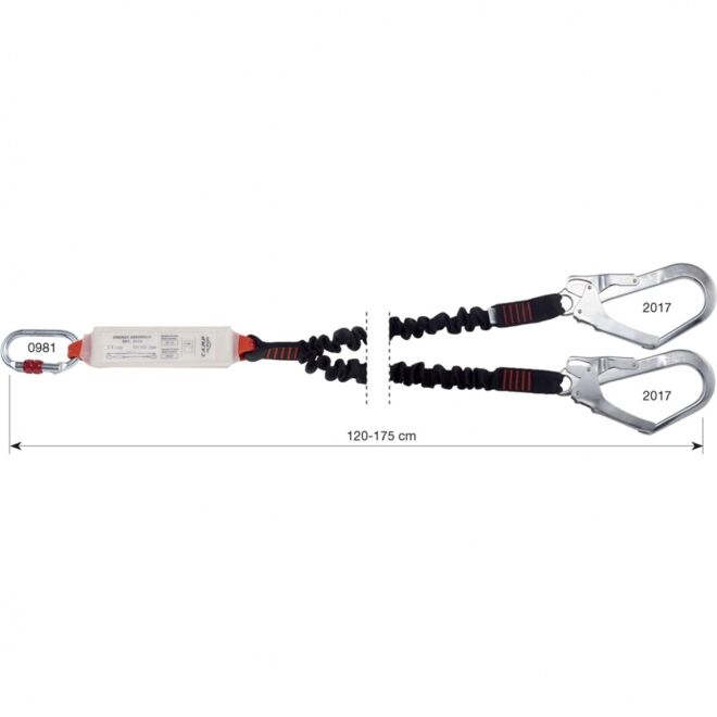 CAMP Shock Absorber Rewind Double doble longe de trabajo