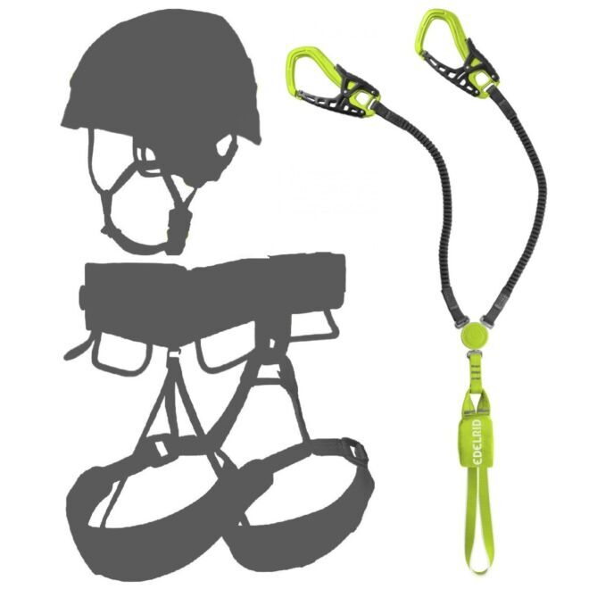 Oliunìd Deal Kit Edelrid Cable Comfort Tri set de vía ferrata + casco e arnés