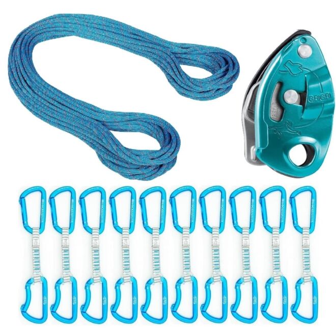 Oliunìd Kit oferta 9.5 Crag Classic Rope Express Trapper GriGri