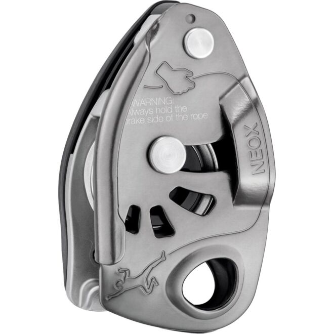 Petzl Neox asegurador con bloqueo asistido y mosquetón de escalada