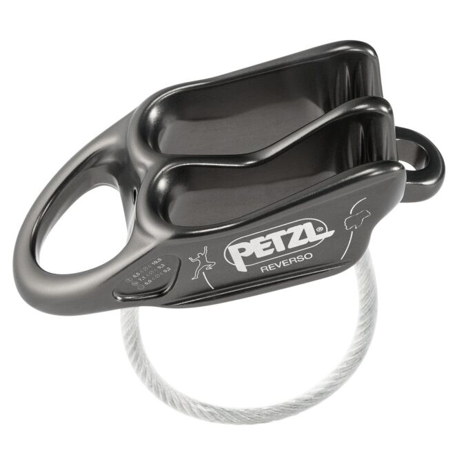 Petzl Reverso asegurador a secchiello escalada