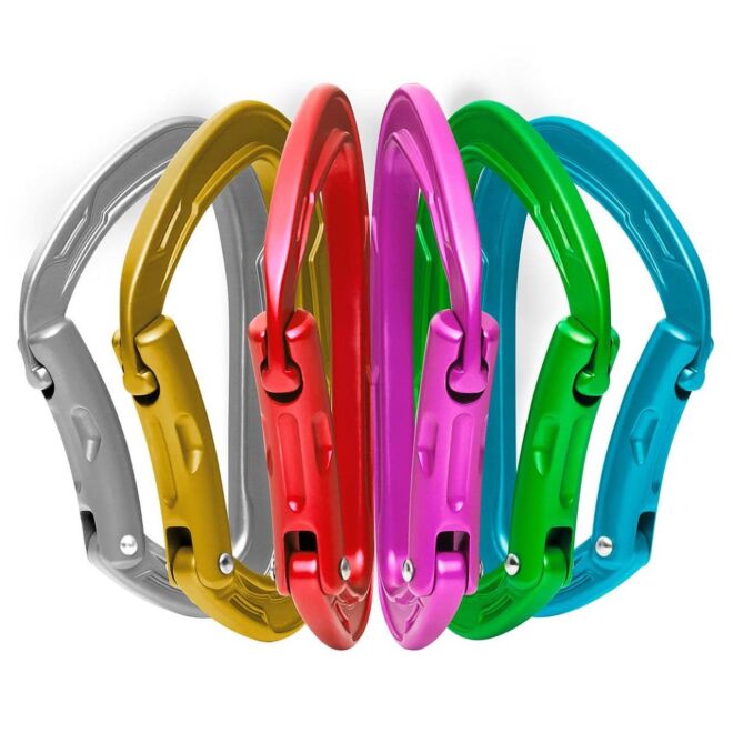 Edelrid Mission Sixpack set 6 mosquetones de escalada de palanca curva
