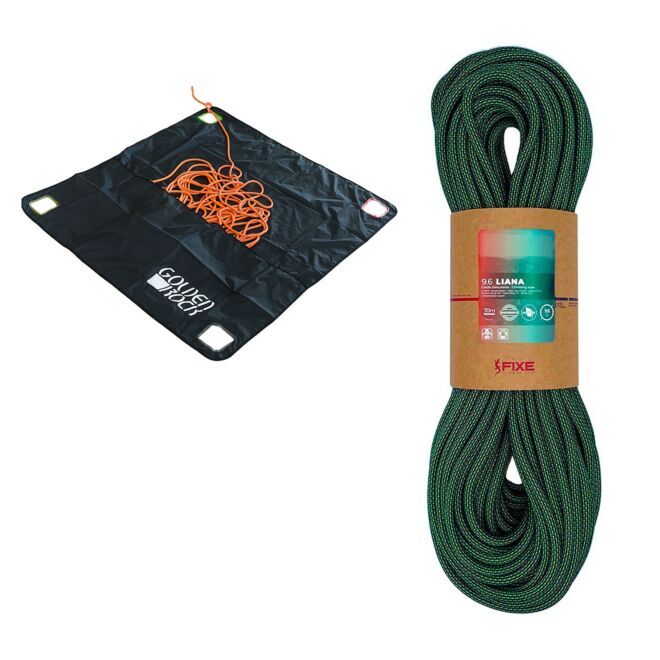 Oliunìd Kit Liana 9.6 mm + telo porta corda Golden Rock Rope Tarp