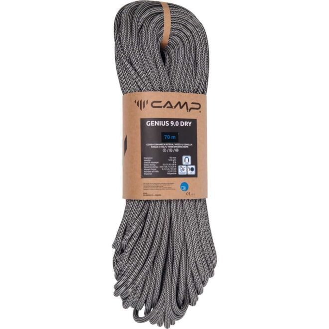 CAMP Genius 9.0 Dry climbing rope