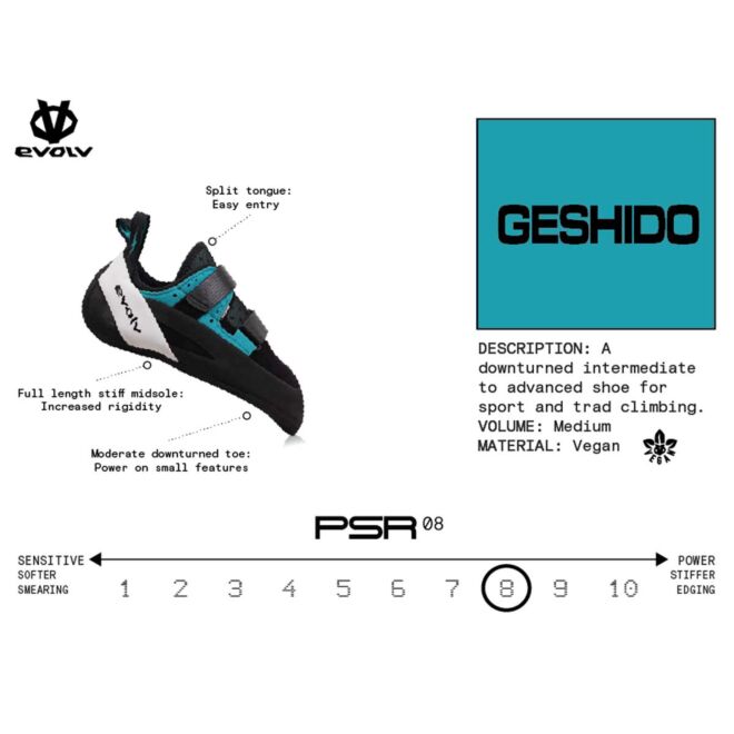 Evolv Geshido Velcro zapatillas de escalada hombre