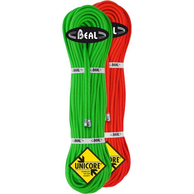 Beal Gully 7.3mm Unicore Golden Dry Pack half rope climbing
