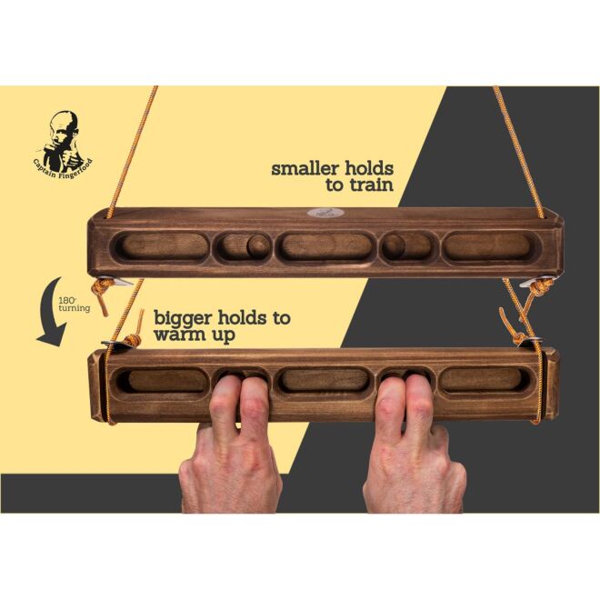 Captain Fingerfood Hangboard 180° multipresa de escalada portátil