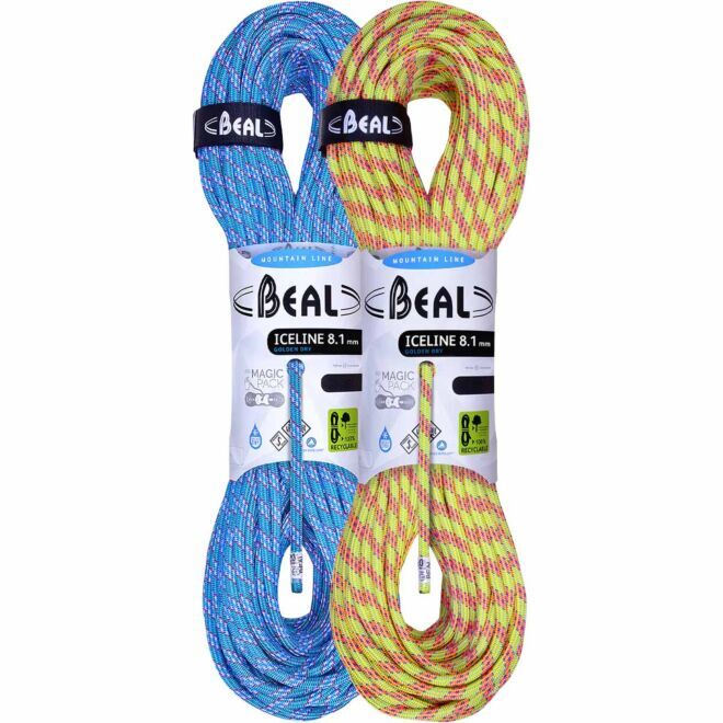 Beal Ice Line 8.1mm Unicore Golden Dry Pack media cuerda escalada