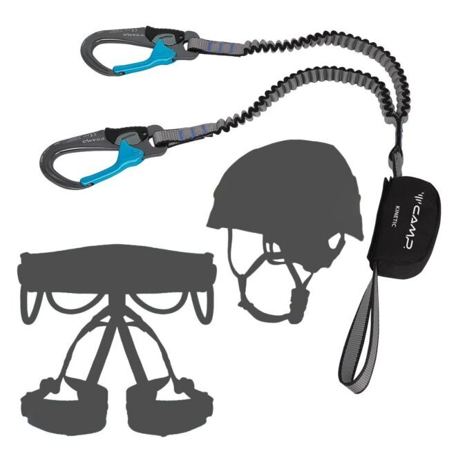 Oliunìd Deal Kit CAMP Kinetic Rewind Pro set de vía ferrata + casco y arnés kit de vía ferrata