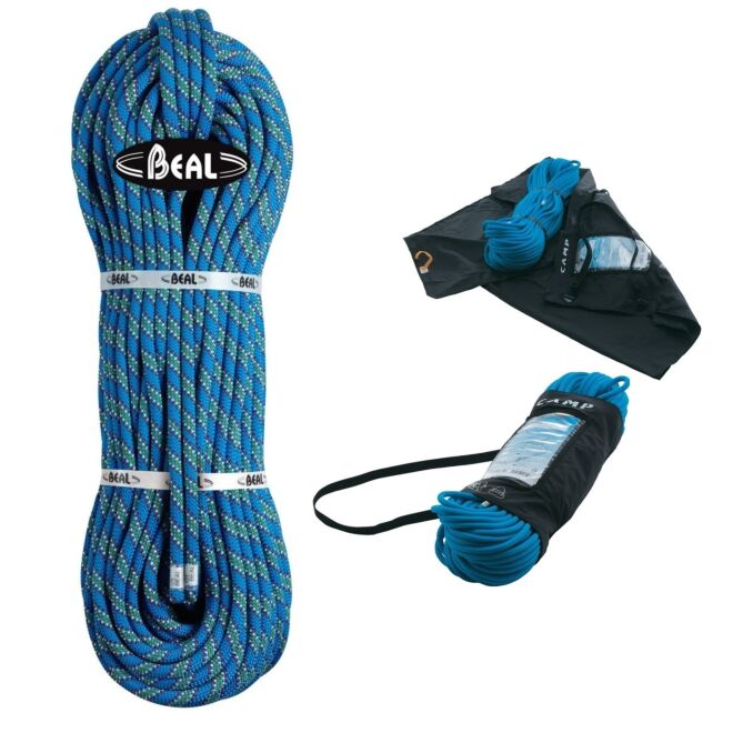 Beal Lampo 9.7 mm cuerda de escalada + CAMP Rope Holder bolsa para cuerda