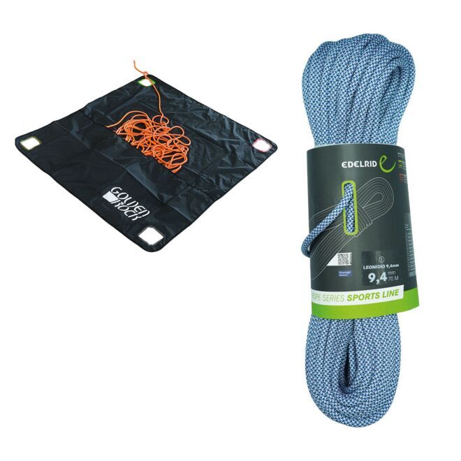 Oliunìd Kit Leonidio 9.4 mm + telo porta corda Golden Rock Rope Tarp