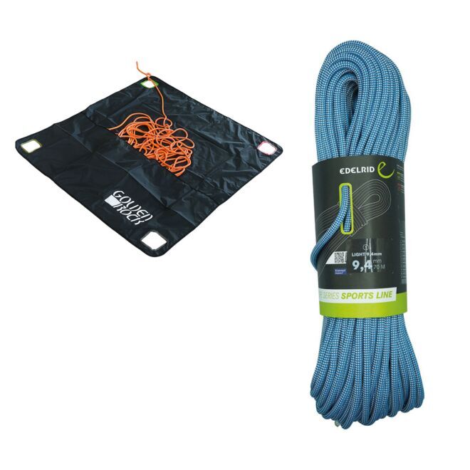 Oliunìd Kit Light 9.4 mm + telo porta corda Golden Rock Rope Tarp