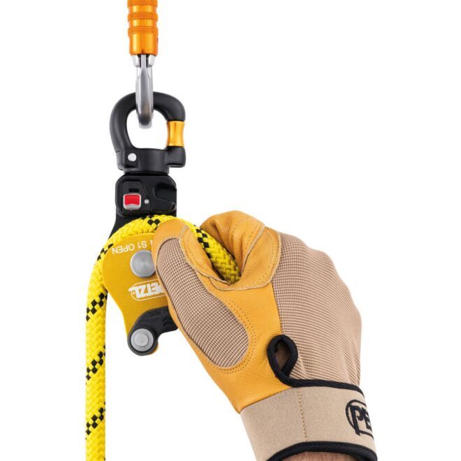 Petzl Spin S1 Open polea simple para trabajos en altura