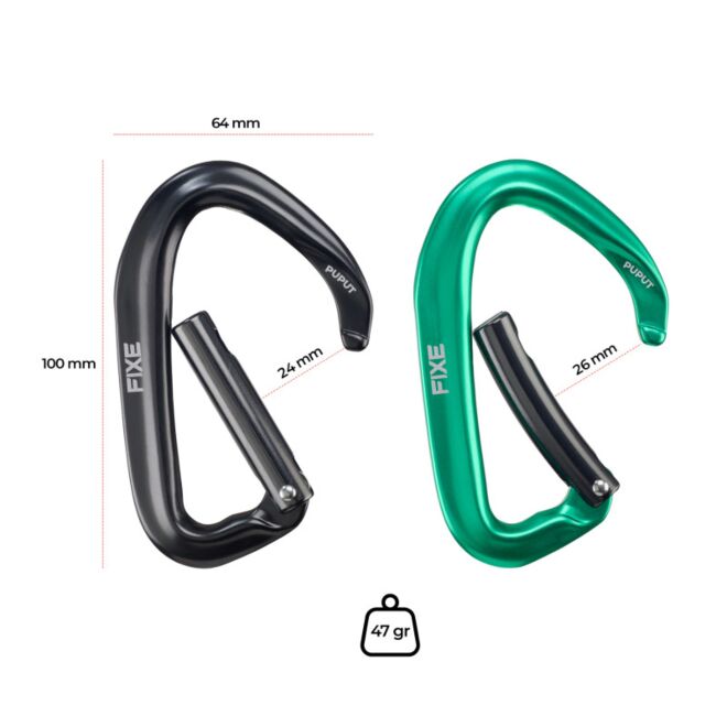 Fixe Pack 4 Puput Wide mosquetones de escalada