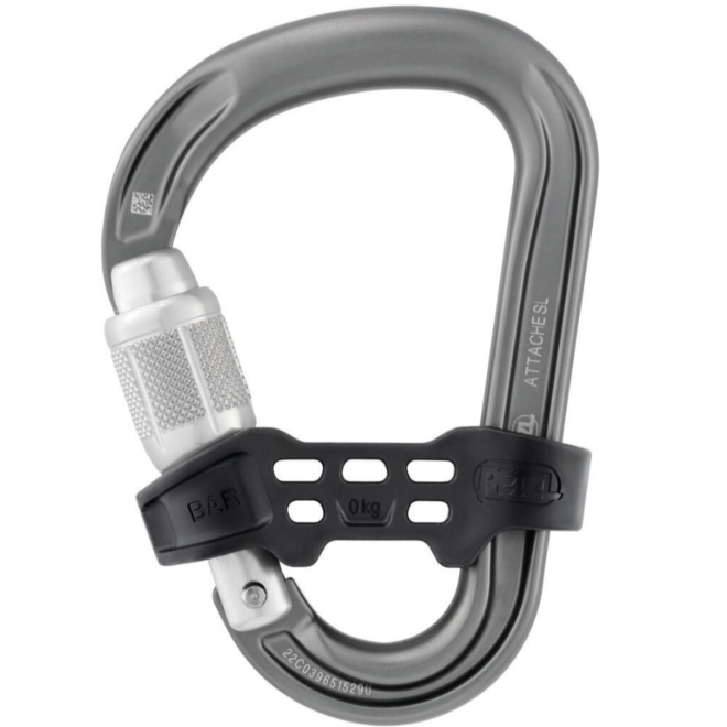 Petzl Neox asegurador con bloqueo asistido y mosquetón de escalada