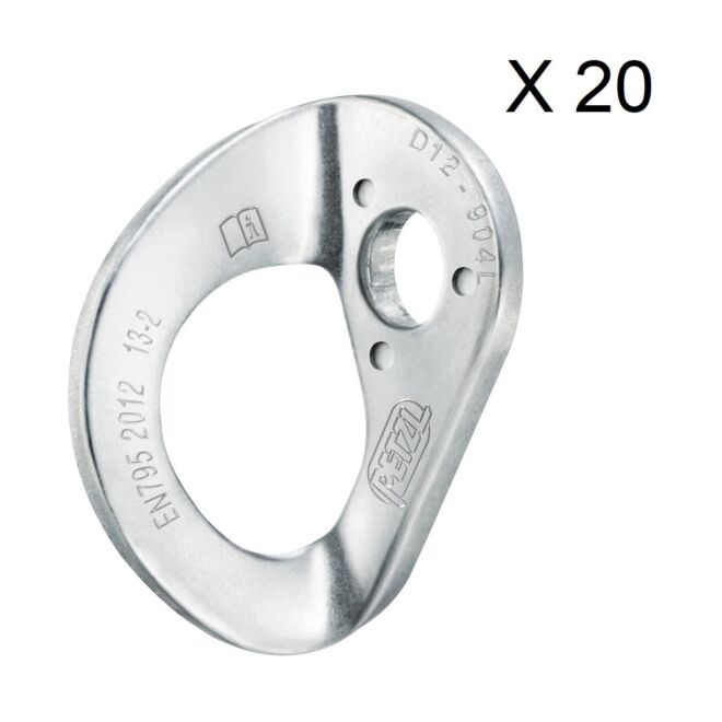 Petzl Coeur HCR placa de 12 mm 20-Pack