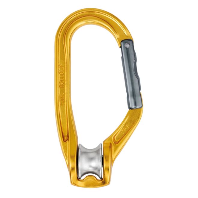 Petzl Rollclip A polea mosquetón de palanca recta para trabajos en altura