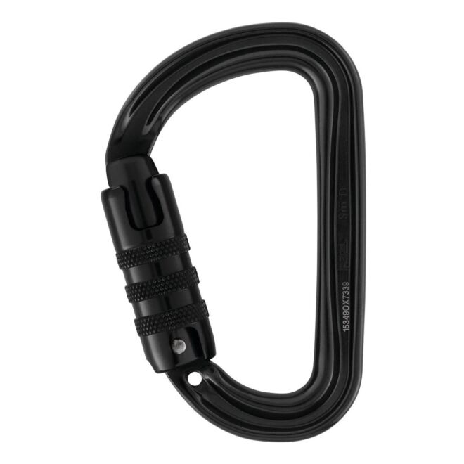 Petzl Sm'D Black Triact Lock mosquetón con cierre de rosca escalada