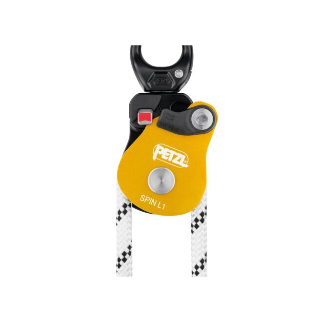 Petzl Spin L1-Yellow polea simple para trabajos en altura