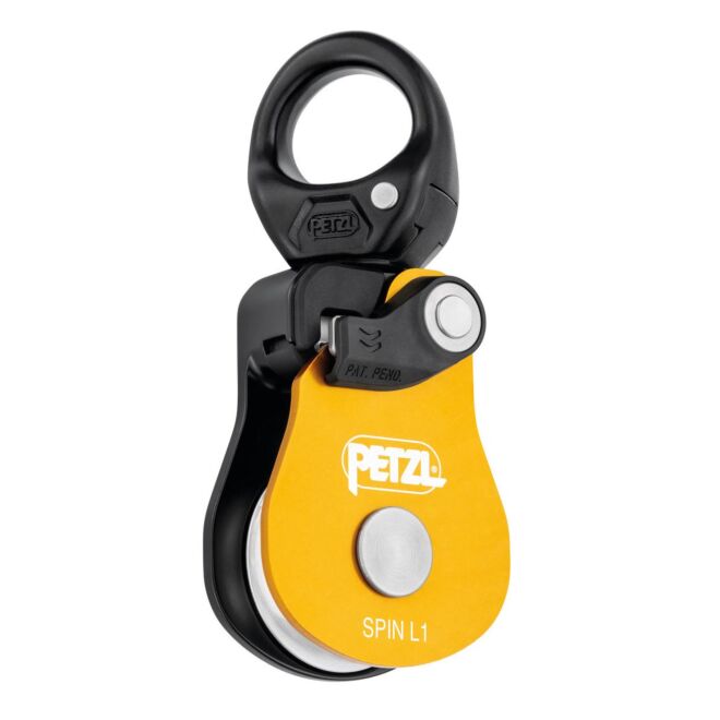 Petzl Spin L1-Yellow polea simple para trabajos en altura