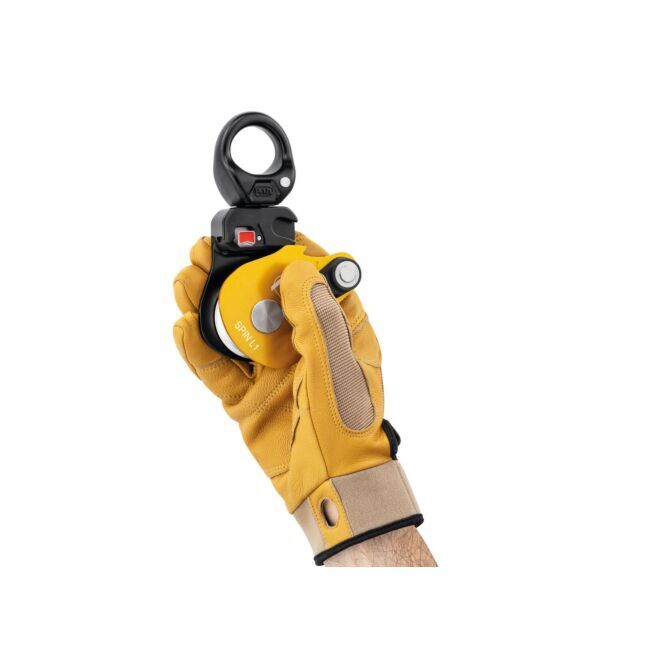 Petzl Spin L1-Yellow polea simple para trabajos en altura