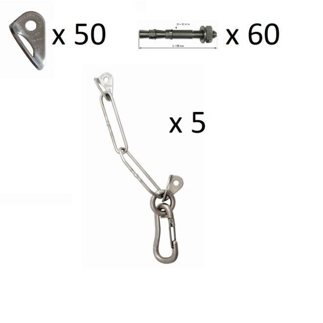 Oliunìd Kit chiodatore catene piastrinas clavos x5