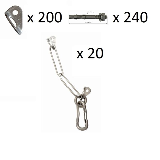 Oliunìd Kit chiodatore catene piastrines chiodos x20