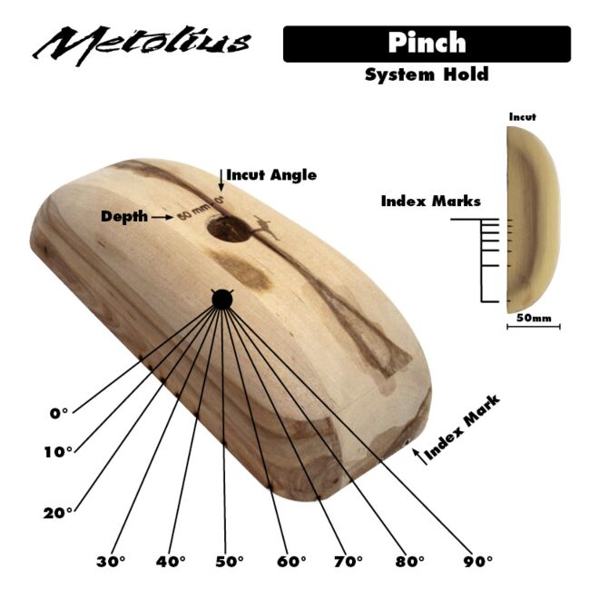 Metolius Wood Grips Pinch 0° set 6 presas de escalada