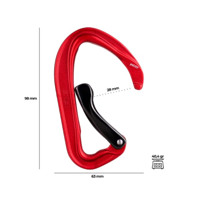karabiner Fixe Picot Curve
