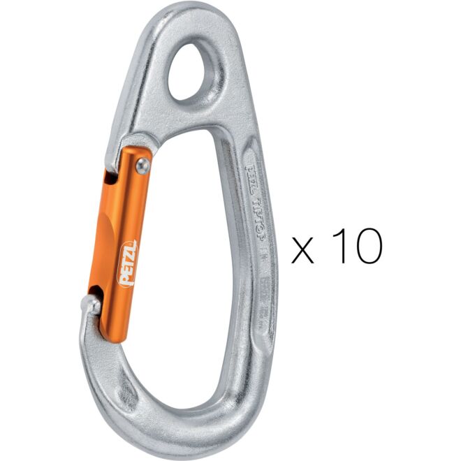 Petzl Tiptop Steel (pack de 10) mosquetón de anclaje de escalada