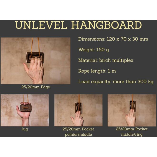 Captain Fingerfood Unlevel portable climbing training board
