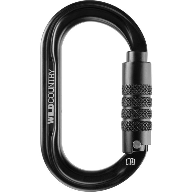 Wild Country Wild Oval Trilock triple action carabiner climbing