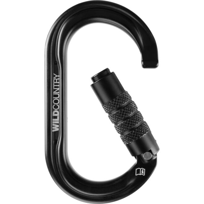 Wild Country Wild Oval Trilock triple action carabiner climbing
