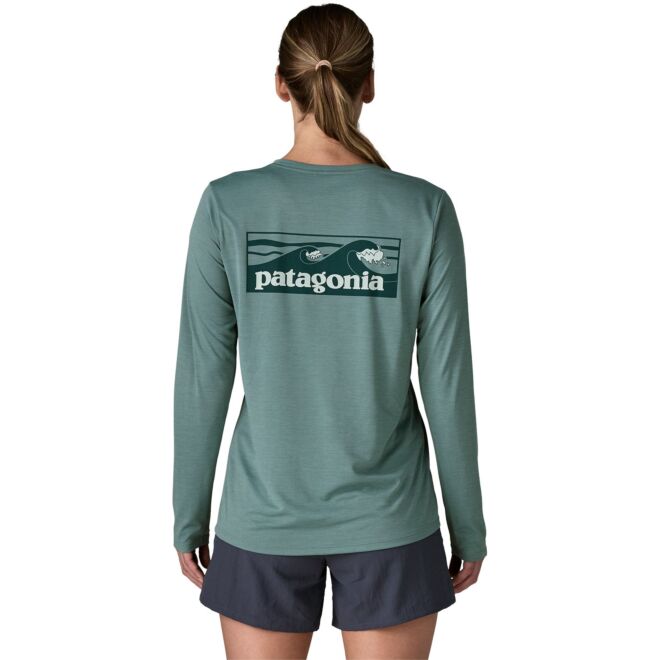 Patagonia W's L/S Cap Cool Daily Shirt - Boardshort Logo camisa de mujer