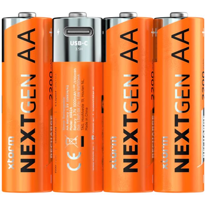 Xtorm Rechargeable AA Batteries USB-C pilas recargables paquete de 4