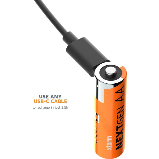 Xtorm Rechargeable AA Batteries USB-C pilas recargables paquete de 4